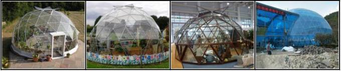 Barraca de vidro de Glaming da meia esfera da barraca da abóbada Geodesic com quadro do iglu