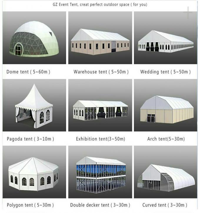 Barraca exterior personalizada da barraca 20x50 do evento/exposição grande com as paredes duras do ABS