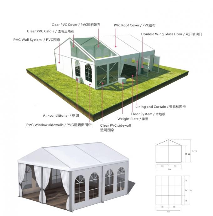 Barraca do banquete de casamento do telhado da tela do PVC/famoso impermeáveis partido de jardim