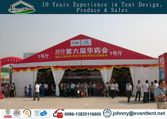 China Grandes barracas exteriores de alumínio brancas 10x30m e vermelhas impermeáveis personalizadas do evento fornecedor