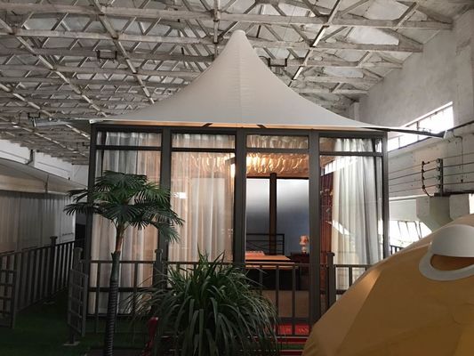 China Luxo exterior 5m * 5m das barracas de acampamento do hotel de vidro da casa do recurso da casa pré-fabricada do famoso fornecedor