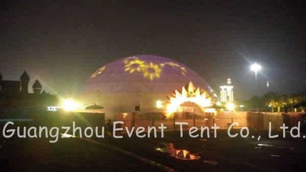 barraca galvanizada quente da abóbada do telhado do PVC da armação de aço de 35m grande para 1000 pessoas da capacidade do partido do evento